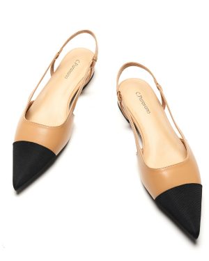 C.Paravano Pointed Toe Slingback Sandals for Women | Leather 8