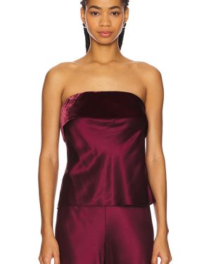 CAMI NYC Diona Camisole in Burgundy. Size M, S, XL, XS, XXS.