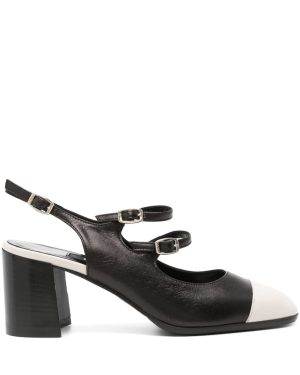 CAREL PARIS Papaya Leather Slingback Mary Janes