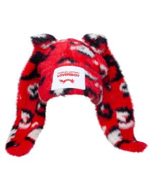 CHARLES JEFFREY LOVERBOY Red beanie with ears