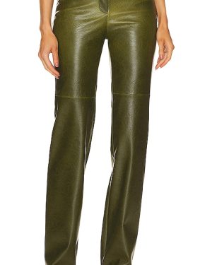 CULTNAKED Killa Faux Leather Trousers in Green. Size S, XS.
