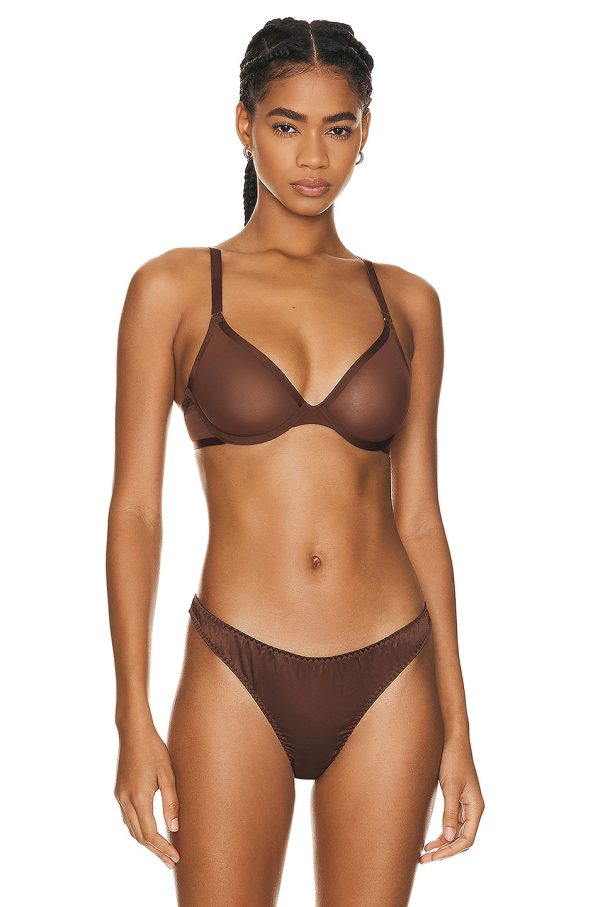 CUUP The Plunge Bra in Espresso - Brown. Size 36A (also in ).