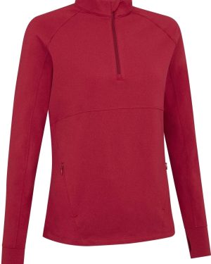 Callaway Lightweight Knit Heathered 1/4 Zip Top Red Heather XL