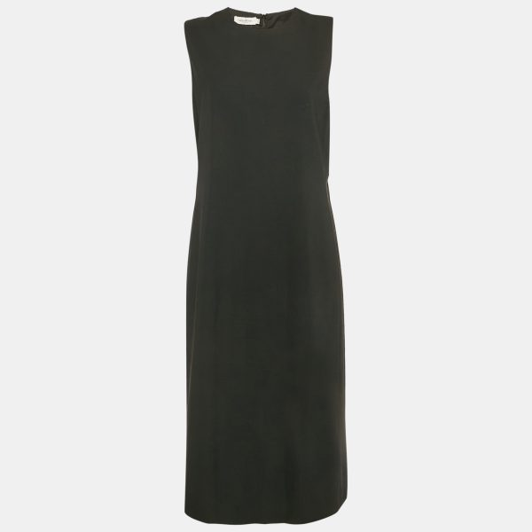 Calvin Klein Black Wool Sleeveless Sheath Dress L