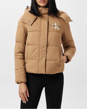 Calvin Klein Jeans Essential Padded Jacket - Beige