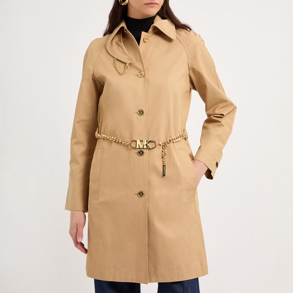 Camel Belted Trench Coat
