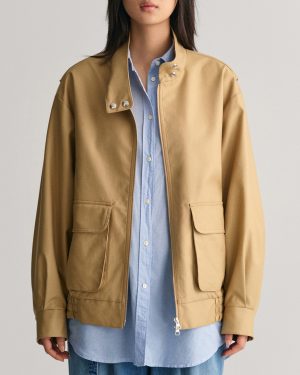 Camel Relaxed Utility Jacket