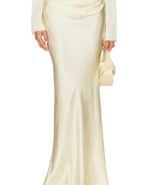 Camila Coelho Enza Maxi Skirt in Lemon. Size M, S, XL.