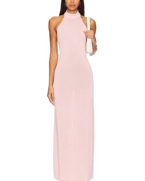 Camila Coelho Justine Halter Maxi Dress in Pink. Size M, S, XL.