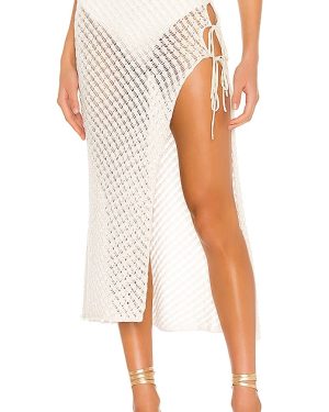 Camila Coelho Offshore Midi Skirt in Ivory. Size M, S, XS.