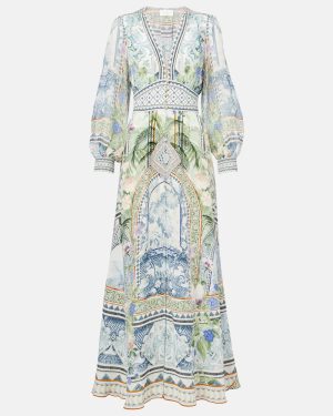Camilla Printed silk crepe maxi dress