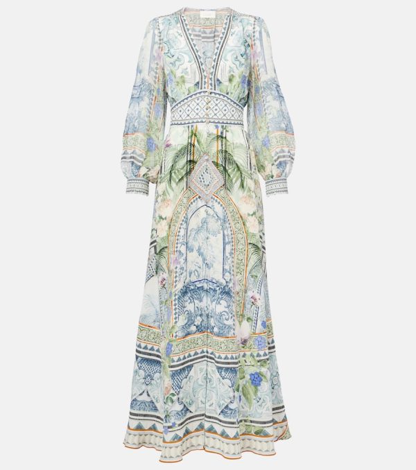 Camilla Printed silk crepe maxi dress