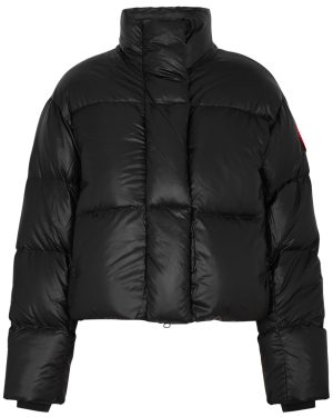 Canada Goose Women's Medium Black Cypress Quilted Cropped Shell Jacket - Water-resistant Puffer Design - M (UK12 / M)