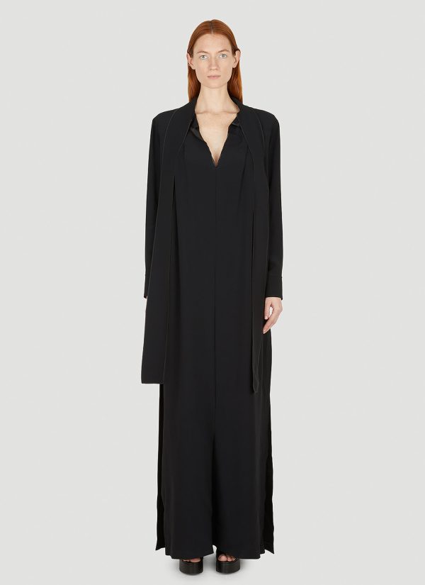 Capasa Milano Split Dress - Woman Dresses Black It - 38