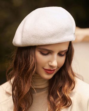 Caps For Women Beautiful Wool Casual White Hat