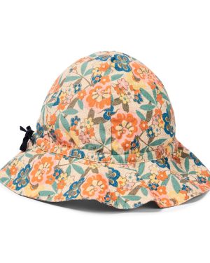 Caramel Cadia floral cotton sun hat