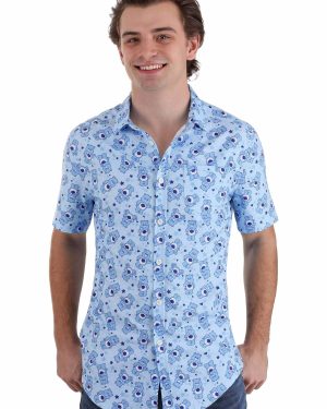 Care Bears Blue Business Shirt for Adults | Care Bears Apparel