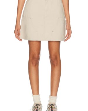 Carhartt WIP Maeve Double Knee Mini Skirt in Fleur De Sel - Beige. Size L (also in M, S, XS).