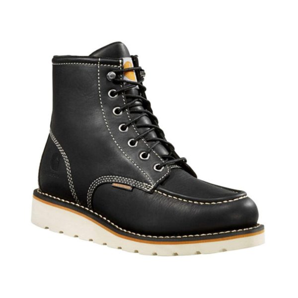 Carhartt Women's Wedge 6"""" Waterproof Soft Toe Ankle Boot Black - 6.5 M