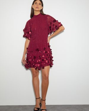 Carly Tunic Petal Dress Red