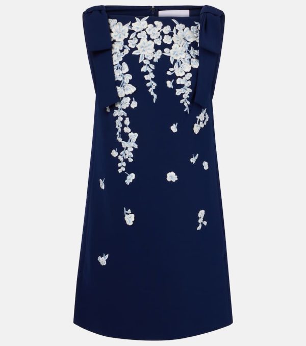 Carolina Herrera Bow-detail embroidered shift dress
