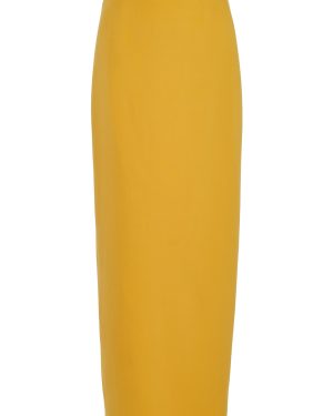 Carolina Herrera - Column Bi-Stretch Wool Tailored Maxi Skirt - Yellow - US 0 - Only At Moda Operandi