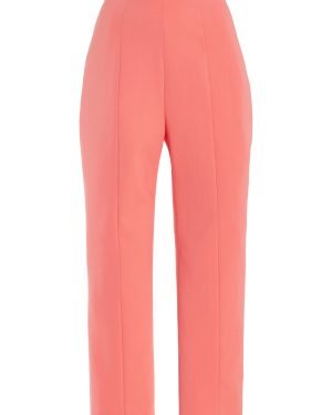 Carolina Herrera - High-Waist Stretch-Wool Skinny Pants - Pink - US 2 - Moda Operandi