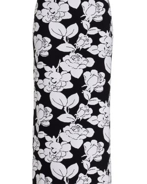 Carolina Herrera - Knit Midi Pencil Skirt - Black/white - XL - Moda Operandi