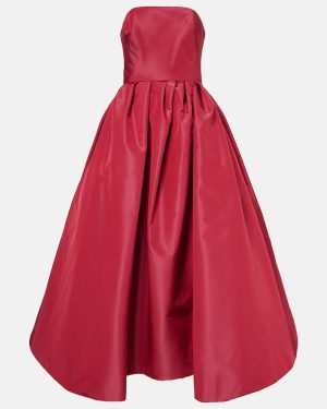 Carolina Herrera Strapless belted silk cocktail dress