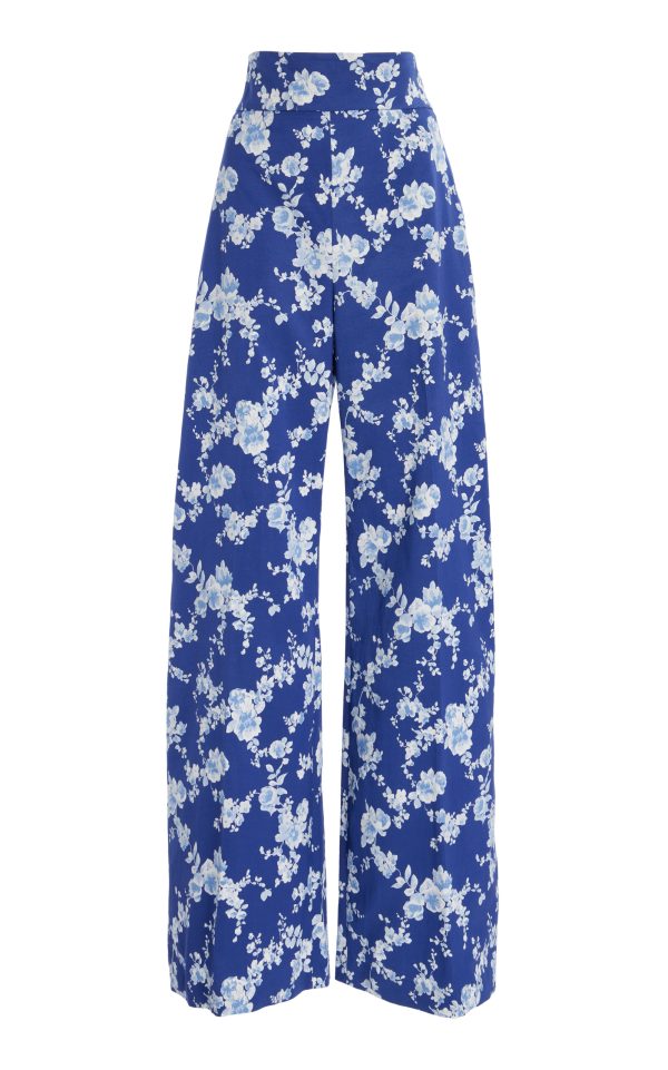 Carolina Herrera - Stretch-Cotton Wide-Leg Pants - White - US 4 - Moda Operandi