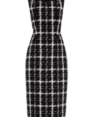Carolina Herrera - Tweed Sheath Midi Dress - Black/white - US 10 - Moda Operandi