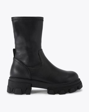 Carvela Explorer Sock Boot - Black Soft Ankle Boot