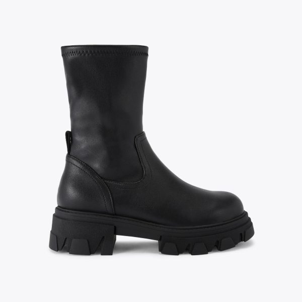Carvela Explorer Sock Boot - Black Soft Ankle Boot