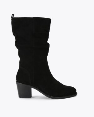 Carvela Women's Boots Black Suede Secil Knee High