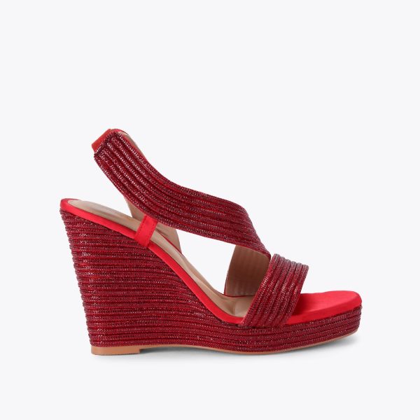 Carvela Women's Heel Red Gala Wedge