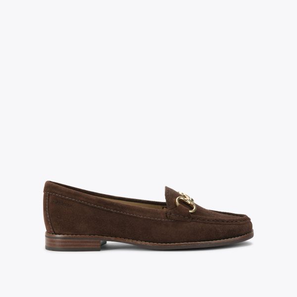 Carvela Women's Loafers Dark Brown Suede Click