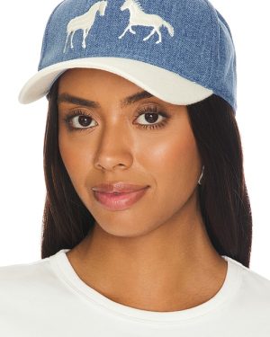 Casa Clara x REVOLVE Carolina Hat in Denim-Medium.