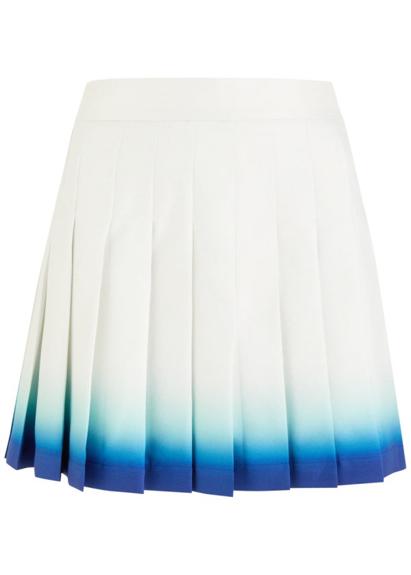 Casablanca Pleated Silk Mini Skirt - White - 42 (UK14 / L)