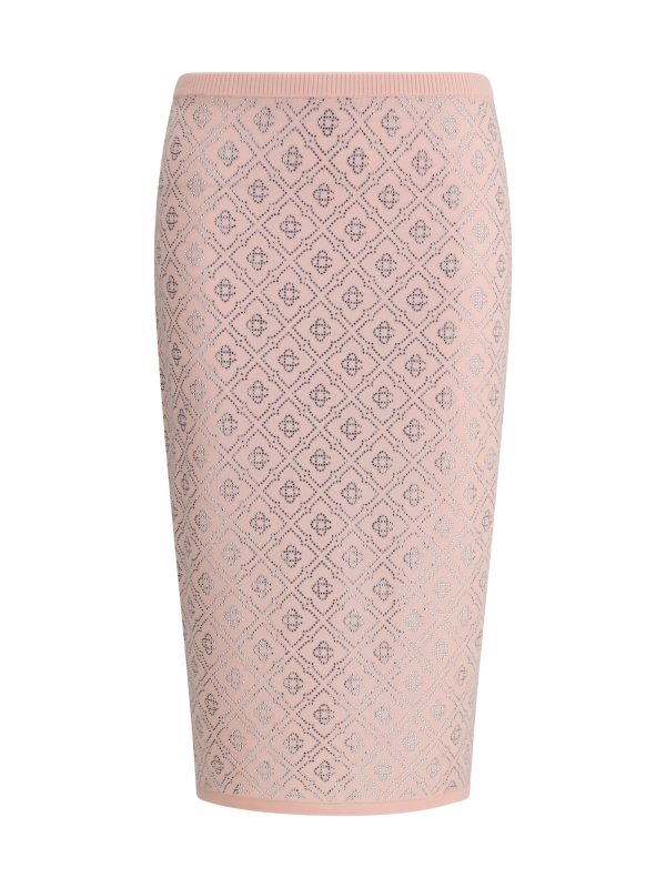 Casablanca Rhinestone Midi Skirt