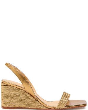 Castaer Barby Metallic Braided Wedge Espadrilles - Gold - 41 (IT41/ UK8)