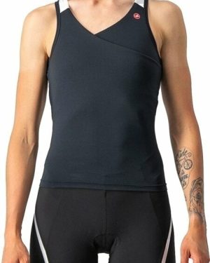 Castelli Solaris W Tank Top Light Black/White XS