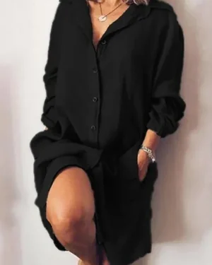Casual Plain Spring/Fall Natural No Elasticity Daily Mini H-Line Regular Dresses for Women