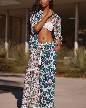 Celandine Relaxed Wide-Leg Linen Trousers