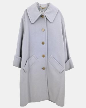 Celine Light Blue Wool Temple Coat Size 36