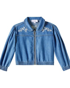 C'era Una Volta Jacky embroidered denim bomber jacket