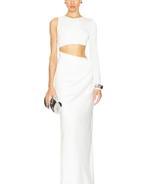 Ceren Ocak Cut Out Dress in White. Size S, XL.