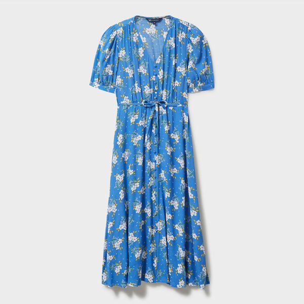 Cerulean Floral Lola Tea Dress
