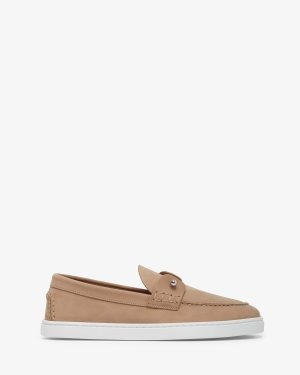 Chambeliboat beige nubuck loafers