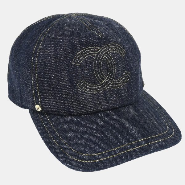 Chanel Indigo Denim Cap Hat