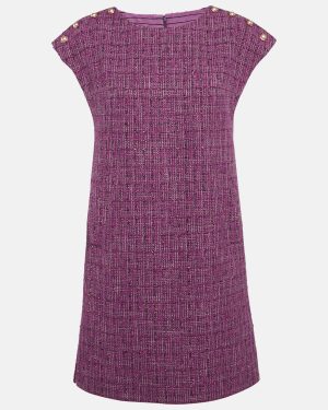 Chanel Purple Fantasy Tweed Mini Tunic Dress M